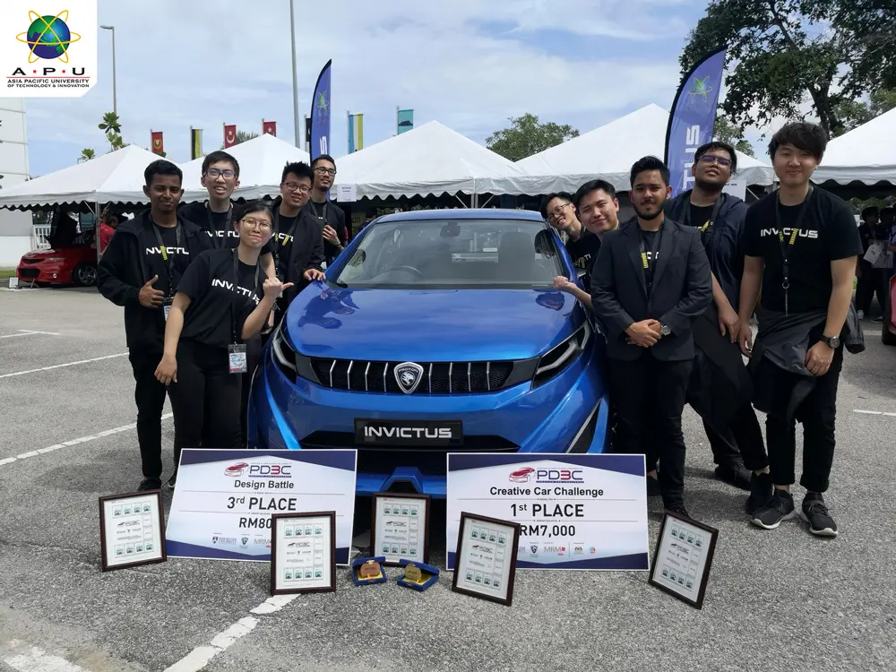 Invictus bagged the 1st Place of the Creative Car Challenge and the 3rd Place of the Design Battle organized by Proton and DRB-Hicom