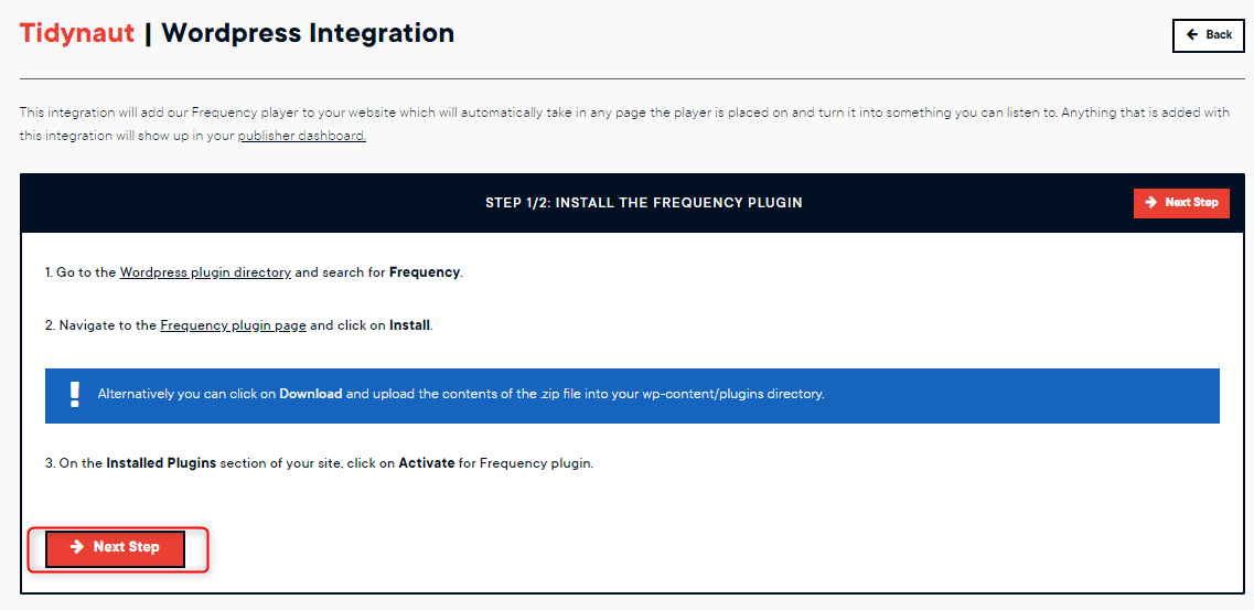 WordPress Integration Instructions