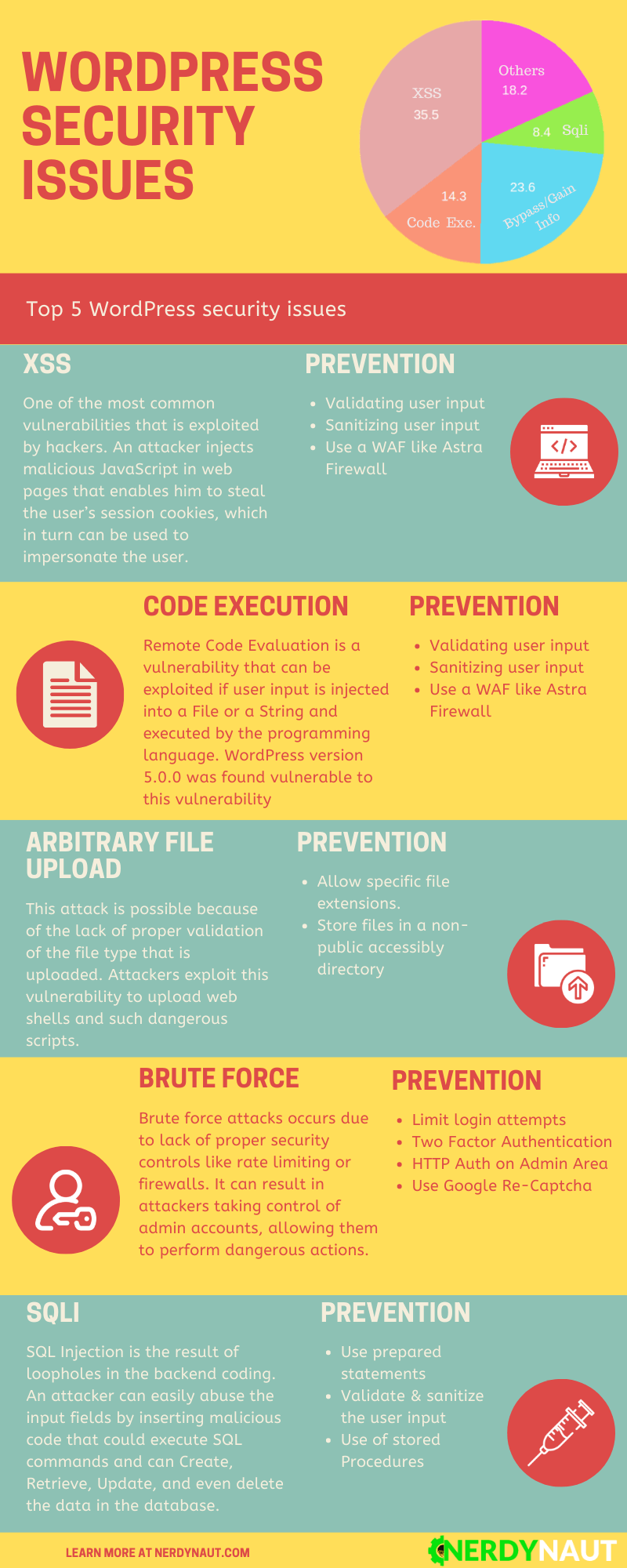 WordPress Security Issues Infographic