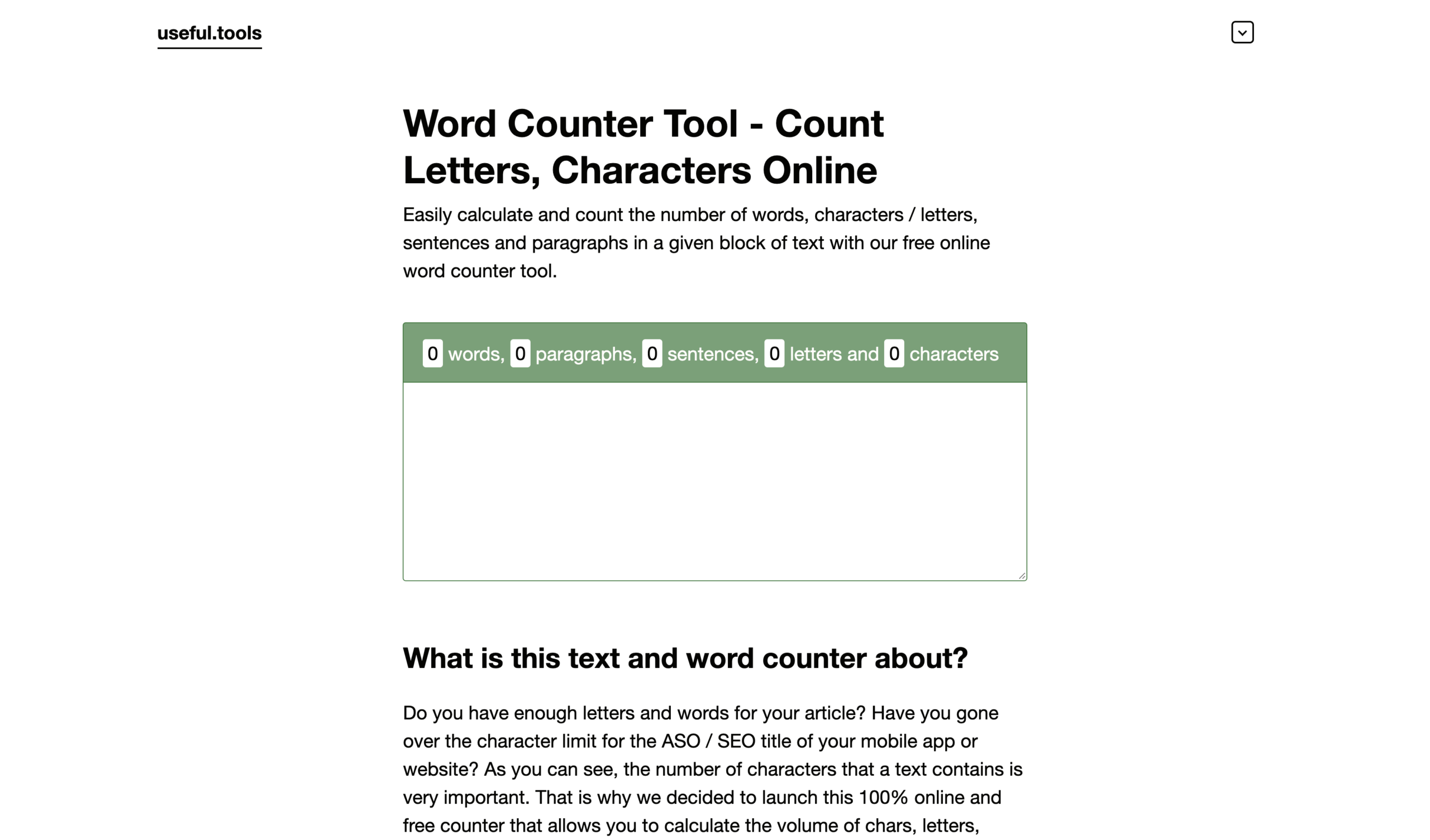 Useful.Tools Word Counter