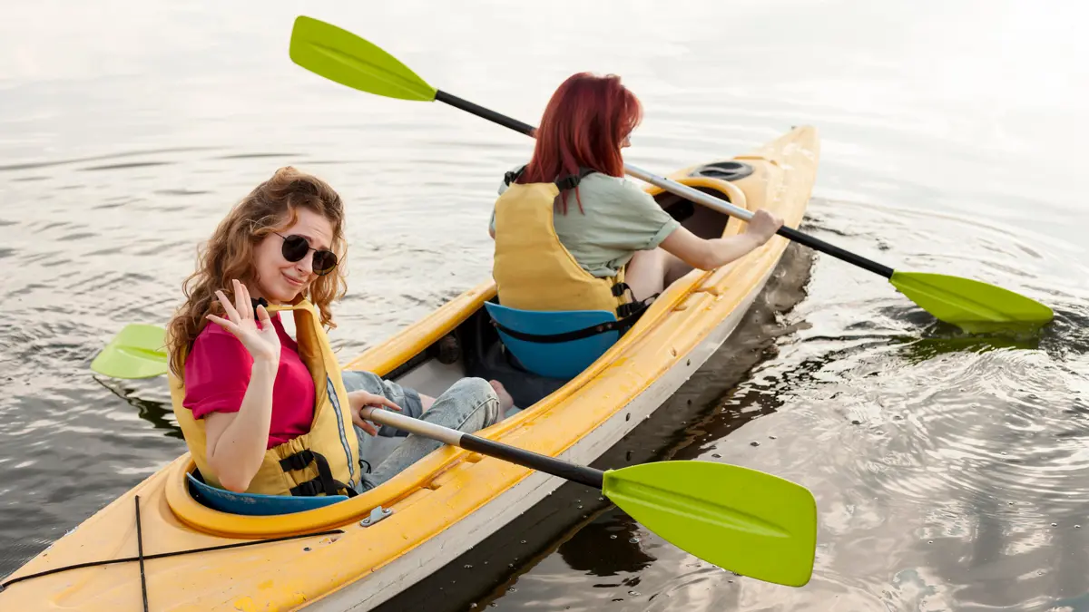 Two Girls on a Kayaking Trip