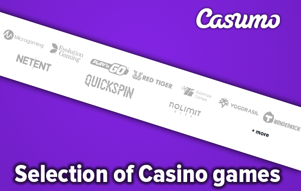 Selection of Casumo Casino games