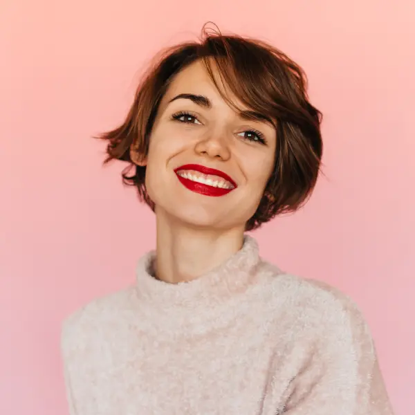 Above-the-Ear Angled Short Bob Hairstyle for This Fall