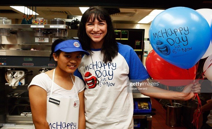 Elka Whalan promoting McDonalds
