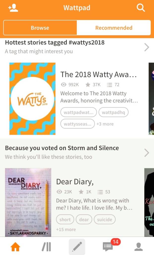 Wattpad app