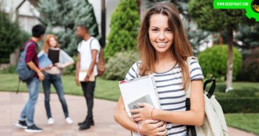 girl and few guys in a college road
