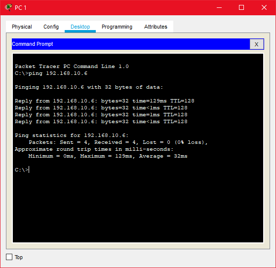 Ping between same VLAN Packet Tracer