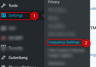 Wordpress Frequency Plugin Setting
