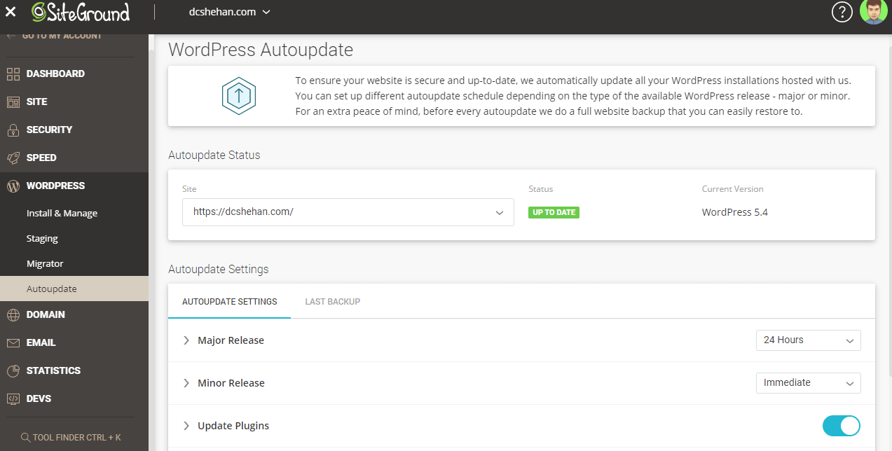 SiteGround WordPress Autoupdate