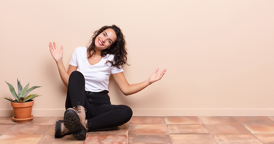 stress-less girl at home
