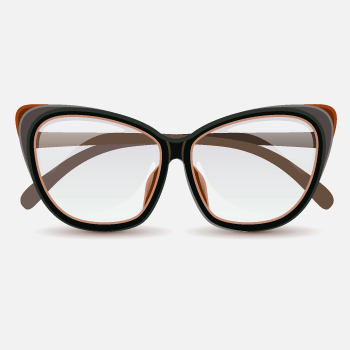 Cat Eye Glass Glass Frames for Businesswoman