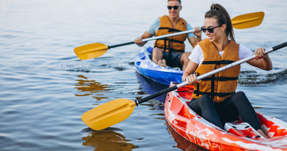 A couple Kayaking
