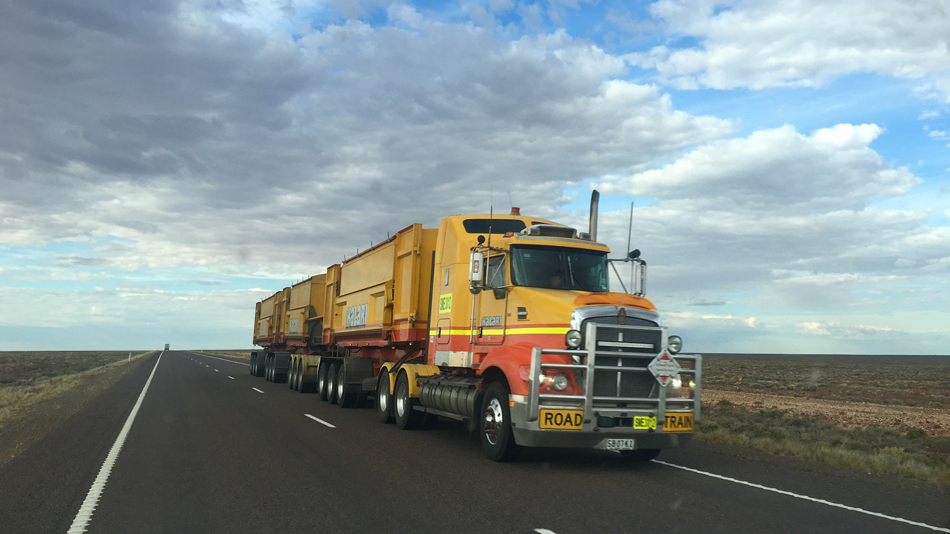 Mover truck on the road