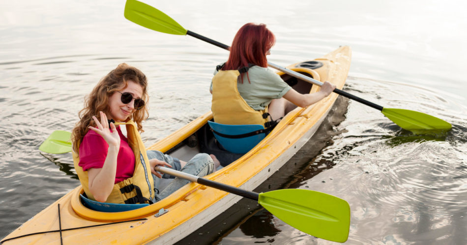 Two Girls on a Kayaking Trip