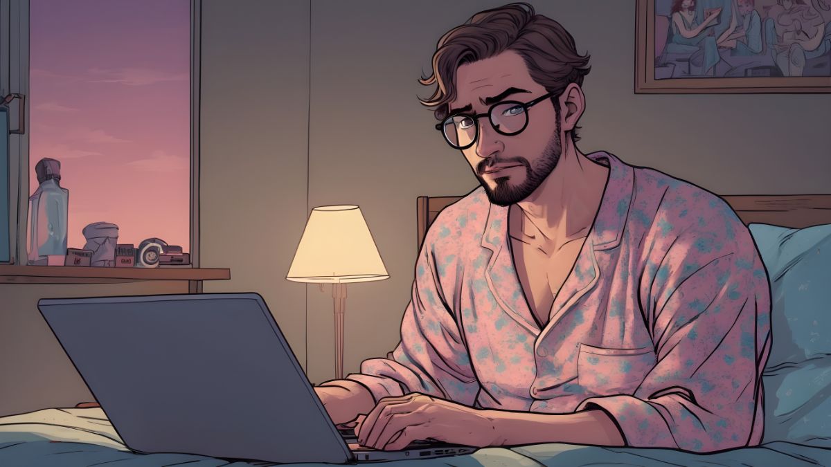 A Nerd’s Guide to 5 Countries Where Adult Cam Sites Are Booming! : A man watching a adult cam site from his laptop in his room