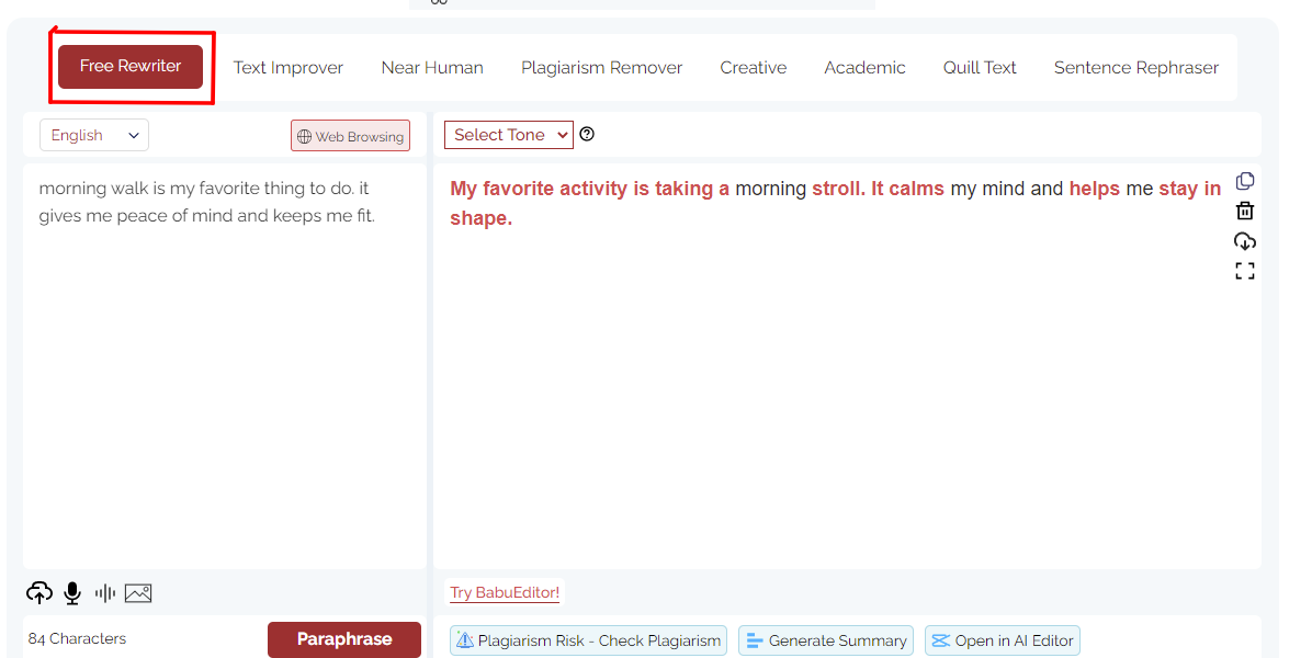 Free Rewriter With Paraphrasingtool.ai