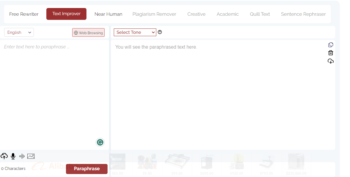 Text Improver With Paraphrasingtool.ai