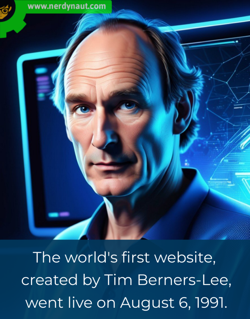 The world's first website, created by Tim Berners-Lee, went live on August 6, 1991.